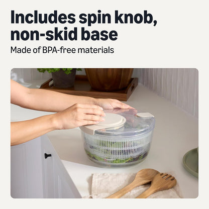 Salad Spinner, BPA-Free, 4.2 qt., Linen Gray