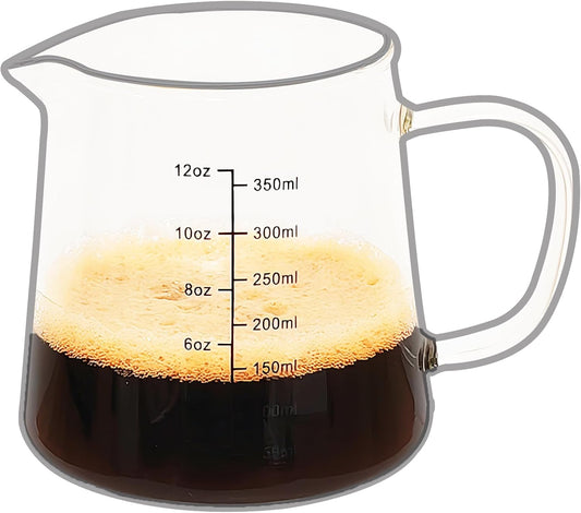 Espresso Cups12OZ, Espresso Accessories, Expresso Shots Cup, Heat-resistant Glass Measuring Cup, Milk Frothing Pitcher, Frother Cup, Creamer Container, Dishwasher/Microwave/Stovetop Safe