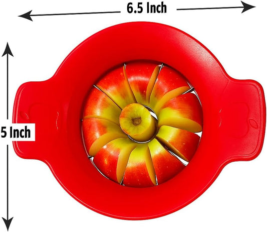 Apple Cutter Slicer | 12 Ultra Sharp Stainless Steel Blades, Ergonomic Plastic Handle, Pear Slicer Corer, Wedger Divider