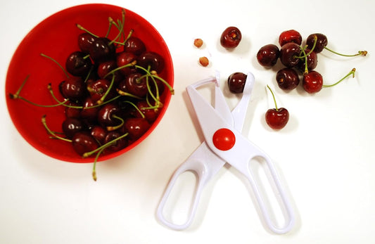 Deluxe Cherry and Olive Corer, 8in/20cm, White