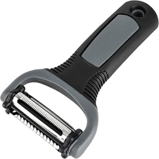 3-in-1 Rotary Vegetable Peeler with 3 Blades, Multi-Function Stainless Steel Peeler & Julienne Slicer, Non-Slip Grip Handle for Potato, Carrot, Fruit, Kitchen Gadgets