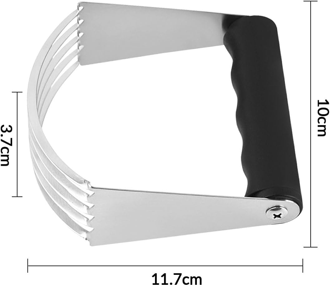 Manual Pastry Shortening Blender Cutter,Stainless Steel Dough Masher for Butter, Biscuit,Baking, Kneading,Dough, Flakier and Fluffier Pie Crusts, Almond - Hand Kitchen Tool kitchen gadgets