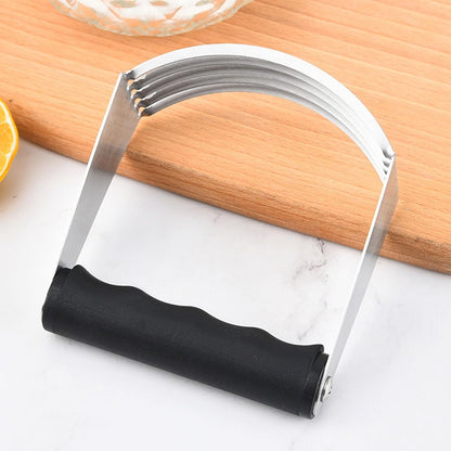 Manual Pastry Shortening Blender Cutter,Stainless Steel Dough Masher for Butter, Biscuit,Baking, Kneading,Dough, Flakier and Fluffier Pie Crusts, Almond - Hand Kitchen Tool kitchen gadgets
