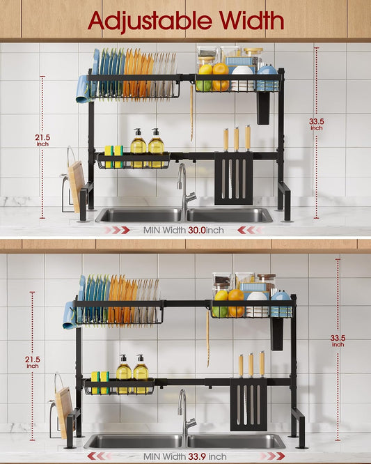Dish Drying Rack Over The Sink, Dish Drainer for Kitchen Counter