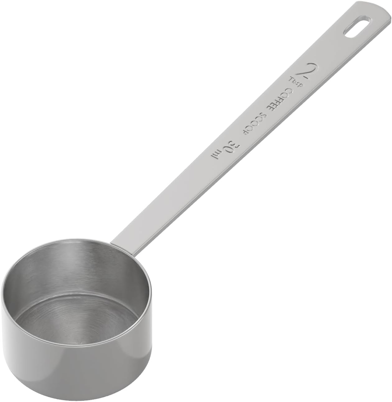 2PCS Long Handle Coffee Scoop, 2Tbsp(30ml) Measuring Spoon | 6.3" Length, Food-Grade Stainless Steel, Accurate Measurement, Dishwasher-Safe, Engraved Marking, Coffee Ritual Essential