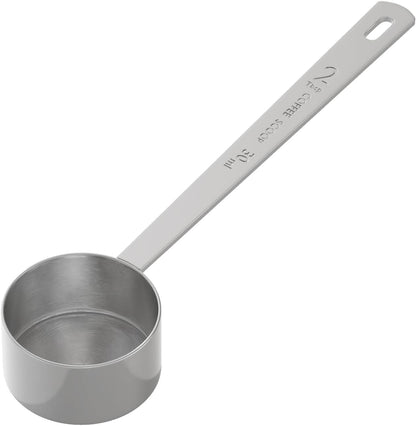 2PCS Long Handle Coffee Scoop, 2Tbsp(30ml) Measuring Spoon | 6.3" Length, Food-Grade Stainless Steel, Accurate Measurement, Dishwasher-Safe, Engraved Marking, Coffee Ritual Essential