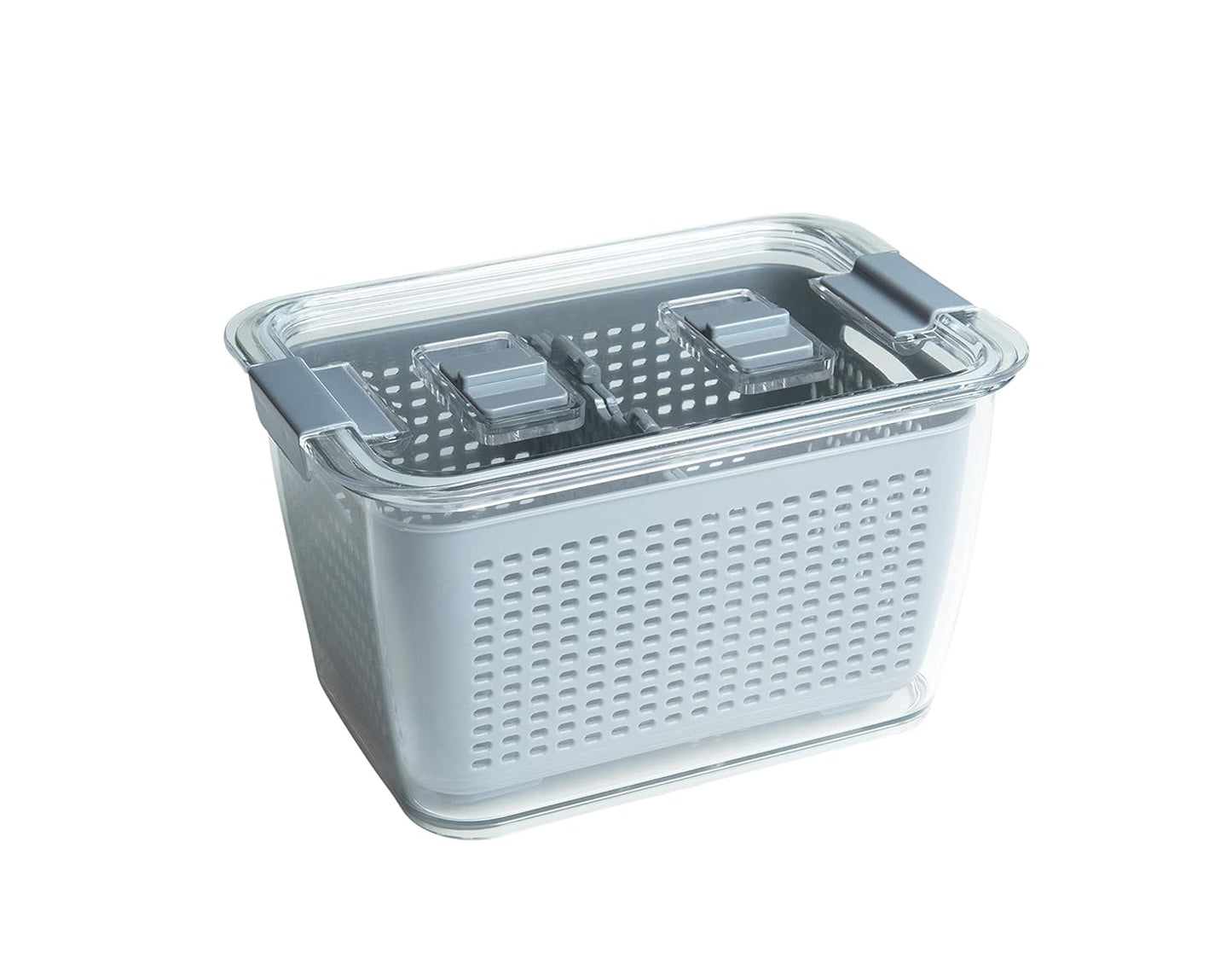 Stackable Fridge Storage Colander Containers for Fresh Produce, Variety Pack, 3 Sizes to Organize Washed Fruits and Veggies, Snap and Seal Lids with Adjustable Vents, Hand Wash Only