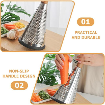Manual Cheese Grater Stainless Steel Vegetable Grater with Ergonomic Handle Kitchen Gadget for Cheese Fruit and Melon Household Graters for Kitchen 11.81 X 5.11 X 5.11 in