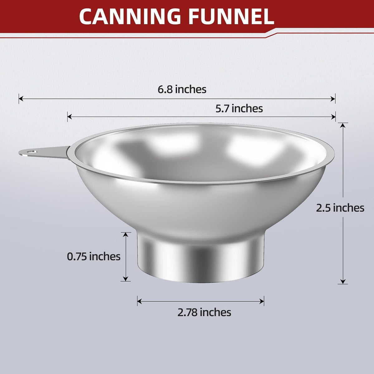 2-Piece Stainless Steel Kitchen Funnel Set with 1-Inch and 0.5-Inch Ports for Transferring and Filling Liquids, Coffee Beans, Spice Blends, and Powders Easy to Clean!