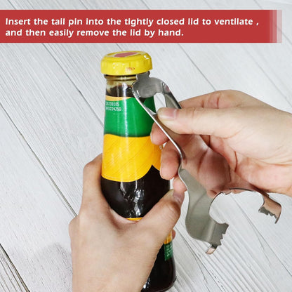 Mason Jar Opener with No Lid Dents or Damage, Bottle Opener Multi-purpose, Easy Twist Handheld Top Remover Utensil, Manual Canning Opener for Various Lids