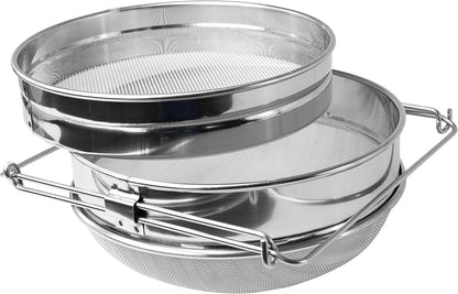Double Sieve Stainless Steel Honey Strainer, BEE-V101H | Bee Keeping Equipment Filter