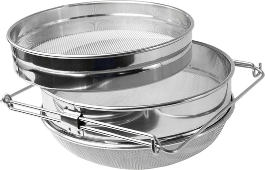Double Sieve Stainless Steel Honey Strainer, BEE-V101H | Bee Keeping Equipment Filter