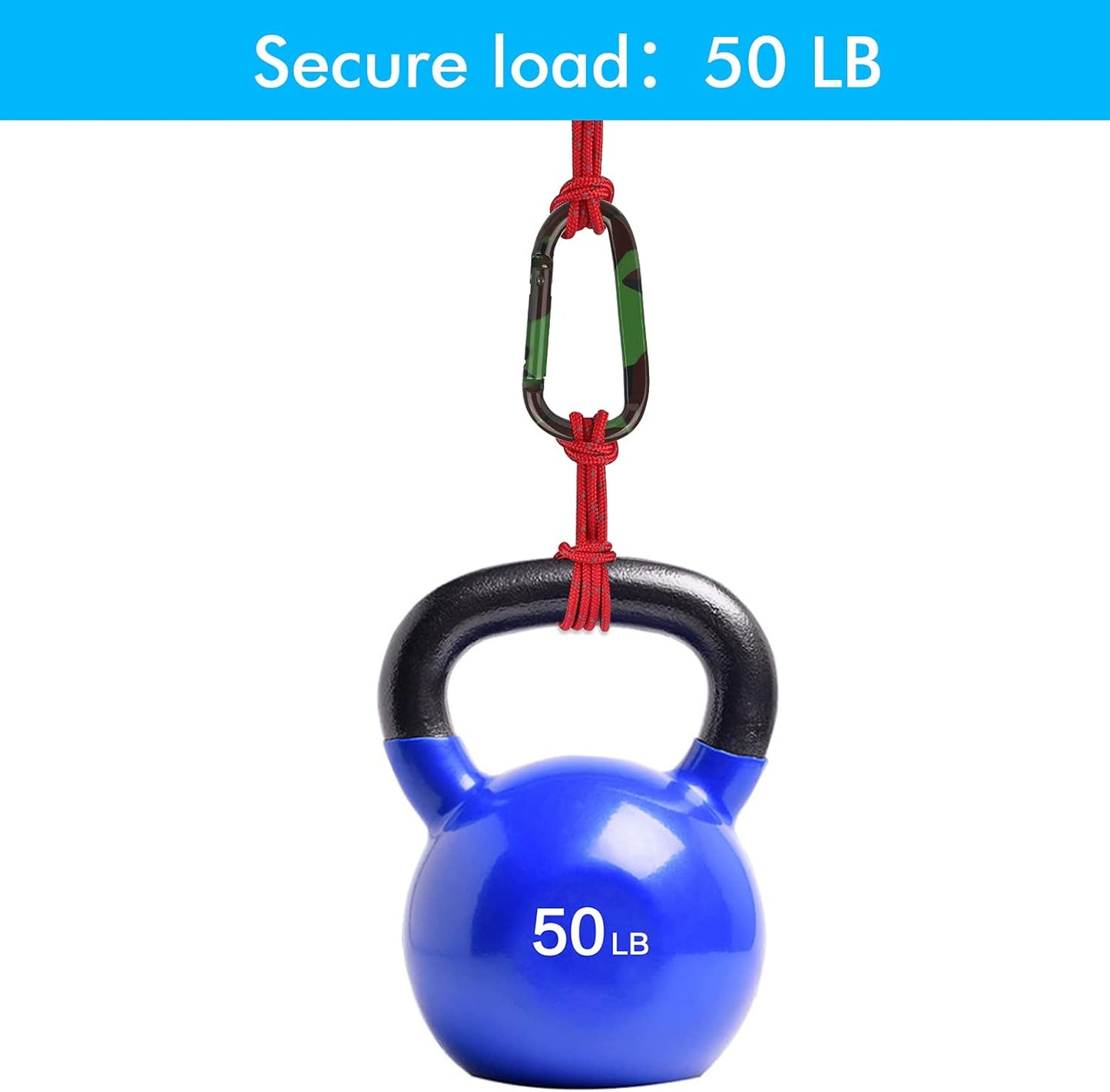 Carabiner Caribeaner Clip,3" Large Aluminum D Ring Shape Carabeaner with Keyring Keychain Hook