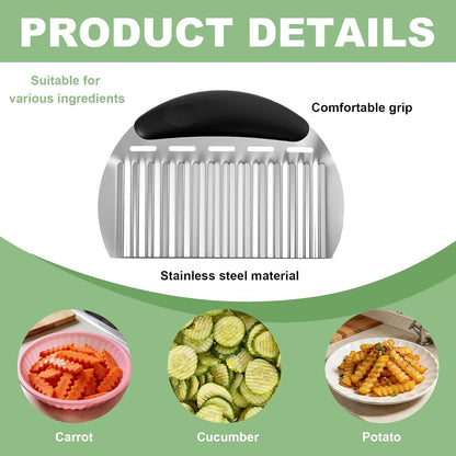 Stainless Steel Onion Holder for Slicing & Crinkle Cutter, for Home Kitchen