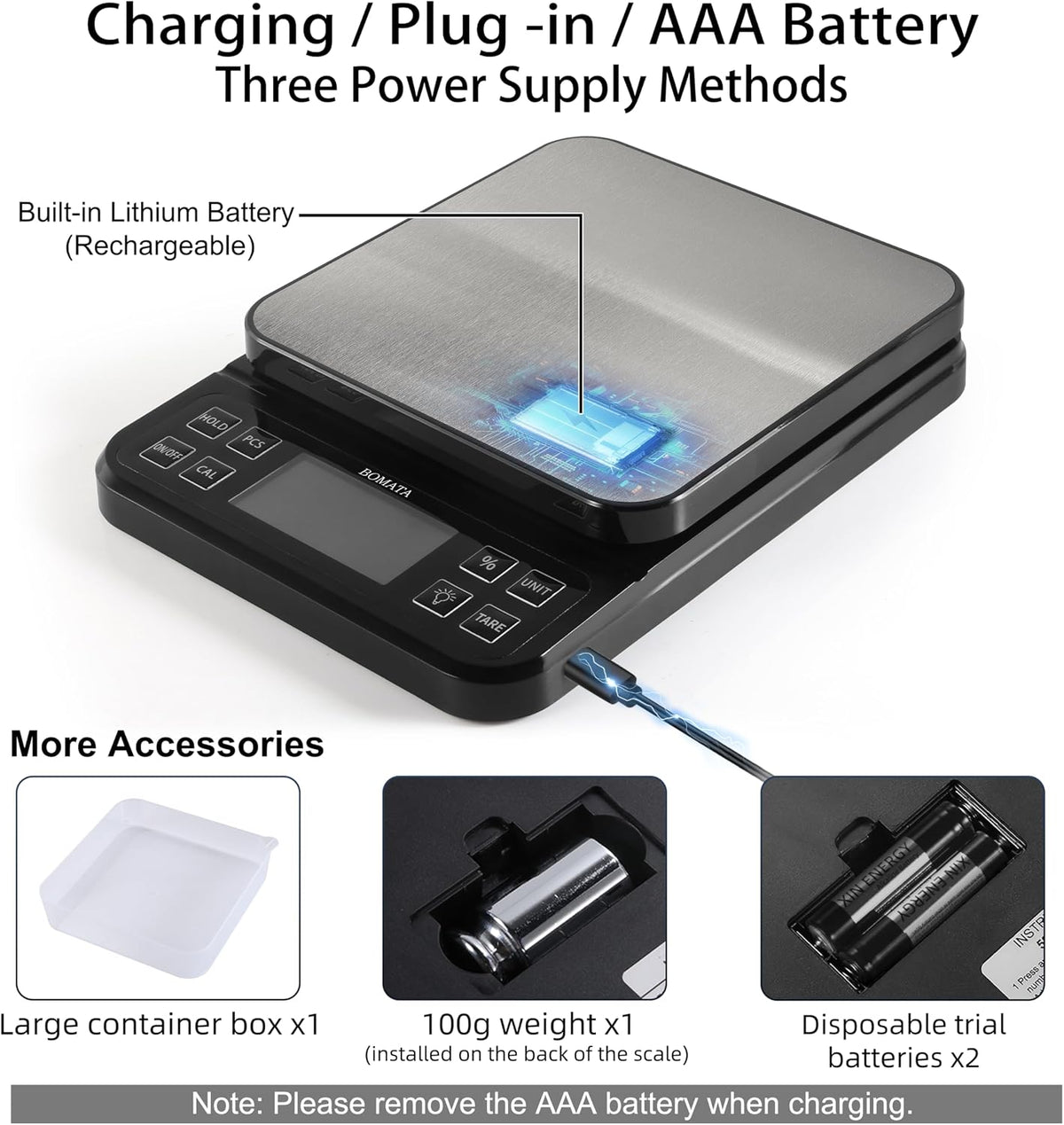 Large Kitchen Scale 0.1g/0.001oz High Precision, 11lb Bakery Scale
