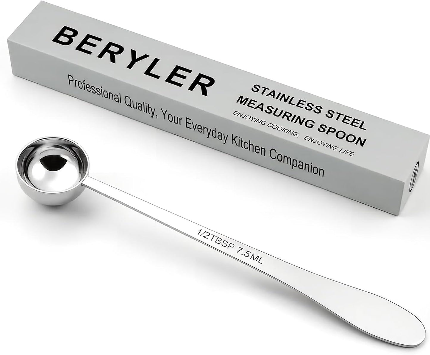 2PCS 1Teaspoon(1tsp, 1/3tbsp, 5ml) Extra-long Handle Measuring Spoon | 18/8(304) Stainless Steel, Food-Grade, High Precision, Durable, ‌Rust-Free, Dishwasher-Safe, Easy-Read Marking
