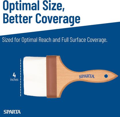 SPARTA 4039700 Nylon Wide Brush, Flat With Nylon Bristles, 2 Inches, Brown