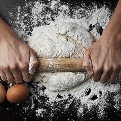 3 Pieces Small Wooden Rolling Pin, Dumpling Dough Roller Wooden Mini Rolling Pins Kitchen Utensil Tool for Fondant, Pasta, Bread, Pastry, Cookies, Pizza, Pie, Cylinder Style, 6.3 Inch
