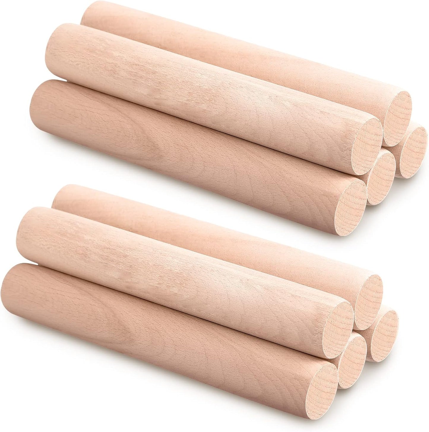 3 Pieces Small Wooden Rolling Pin, Dumpling Dough Roller Wooden Mini Rolling Pins Kitchen Utensil Tool for Fondant, Pasta, Bread, Pastry, Cookies, Pizza, Pie, Cylinder Style, 6.3 Inch