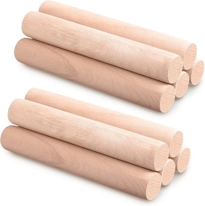 3 Pieces Small Wooden Rolling Pin, Dumpling Dough Roller Wooden Mini Rolling Pins Kitchen Utensil Tool for Fondant, Pasta, Bread, Pastry, Cookies, Pizza, Pie, Cylinder Style, 6.3 Inch