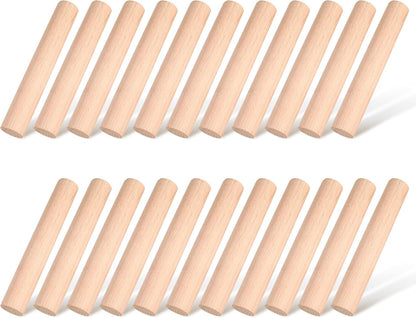 3 Pieces Small Wooden Rolling Pin, Dumpling Dough Roller Wooden Mini Rolling Pins Kitchen Utensil Tool for Fondant, Pasta, Bread, Pastry, Cookies, Pizza, Pie, Cylinder Style, 6.3 Inch