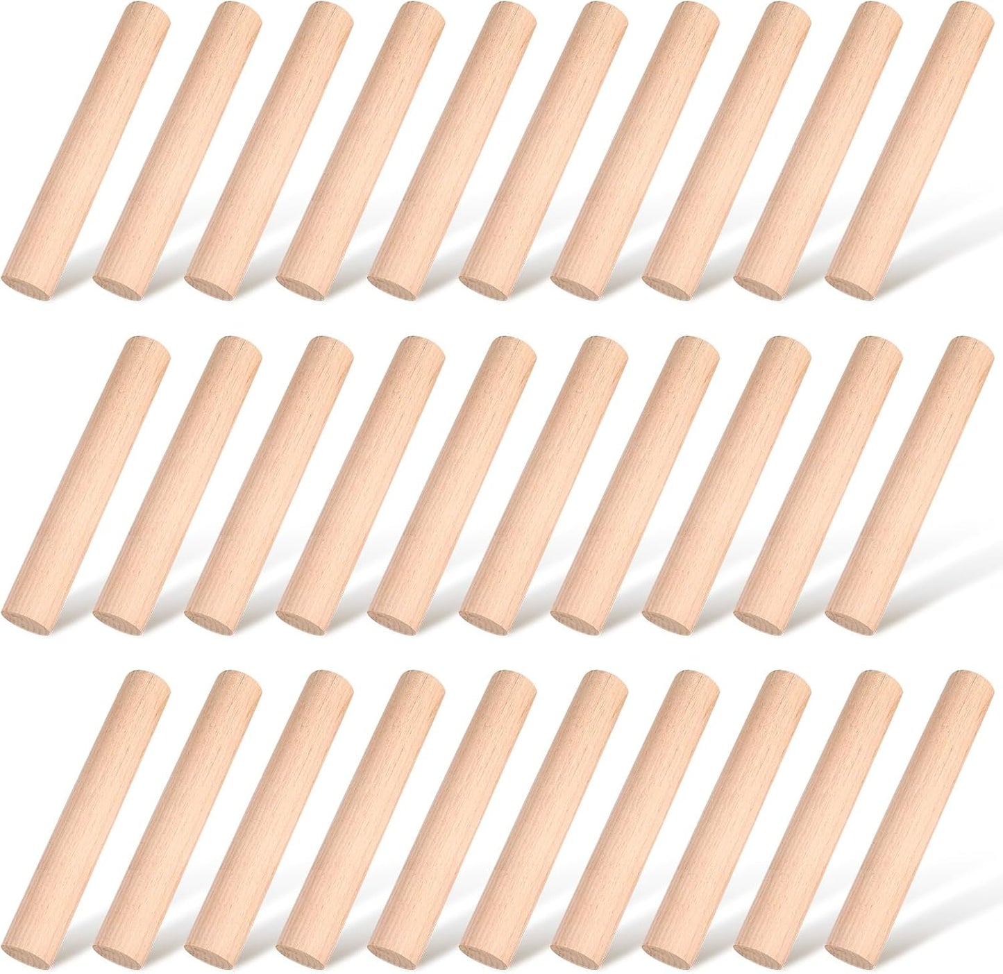 3 Pieces Small Wooden Rolling Pin, Dumpling Dough Roller Wooden Mini Rolling Pins Kitchen Utensil Tool for Fondant, Pasta, Bread, Pastry, Cookies, Pizza, Pie, Cylinder Style, 6.3 Inch