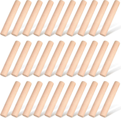 3 Pieces Small Wooden Rolling Pin, Dumpling Dough Roller Wooden Mini Rolling Pins Kitchen Utensil Tool for Fondant, Pasta, Bread, Pastry, Cookies, Pizza, Pie, Cylinder Style, 6.3 Inch