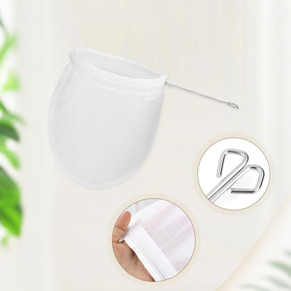 1 Pack Ultra Fine Mesh Strainer Bags, Reusable with Stainless Steel Handle, Filter for Nut Milk, Coffee, Juice, Cheese, Honey, and More (Large)