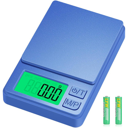 1000g/0.1g Pocket Gram Scale, High Precision Digital Kitchen Scale | LCD Display, 7 Units with Tare Function, Suit for Jewelry, Powder, Ounces, Blue