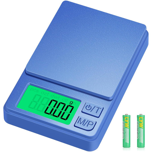 1000g/0.1g Pocket Gram Scale, High Precision Digital Kitchen Scale | LCD Display, 7 Units with Tare Function, Suit for Jewelry, Powder, Ounces, Blue