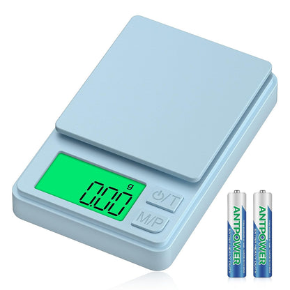 1000g/0.1g Pocket Gram Scale, High Precision Digital Kitchen Scale | LCD Display, 7 Units with Tare Function, Suit for Jewelry, Powder, Ounces, Blue