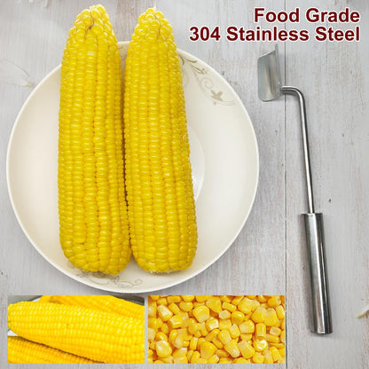 Corn stripper/kernel remover, suitable for Christmas, home kitchens, restaurant chefs, and outdoor picnic enthusiasts. Fast and safe. (Pack of 2)