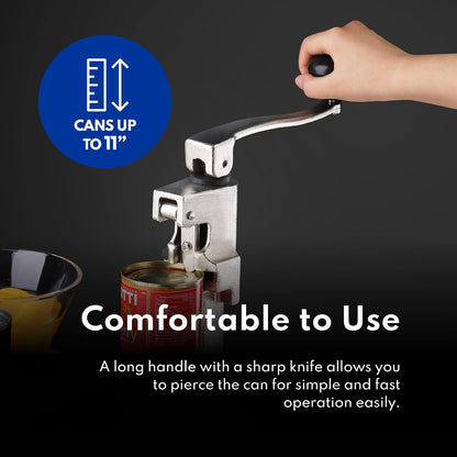 7006841 Manual Table Can Opener with Plated Steel Base For Cans Up to 11” Tall