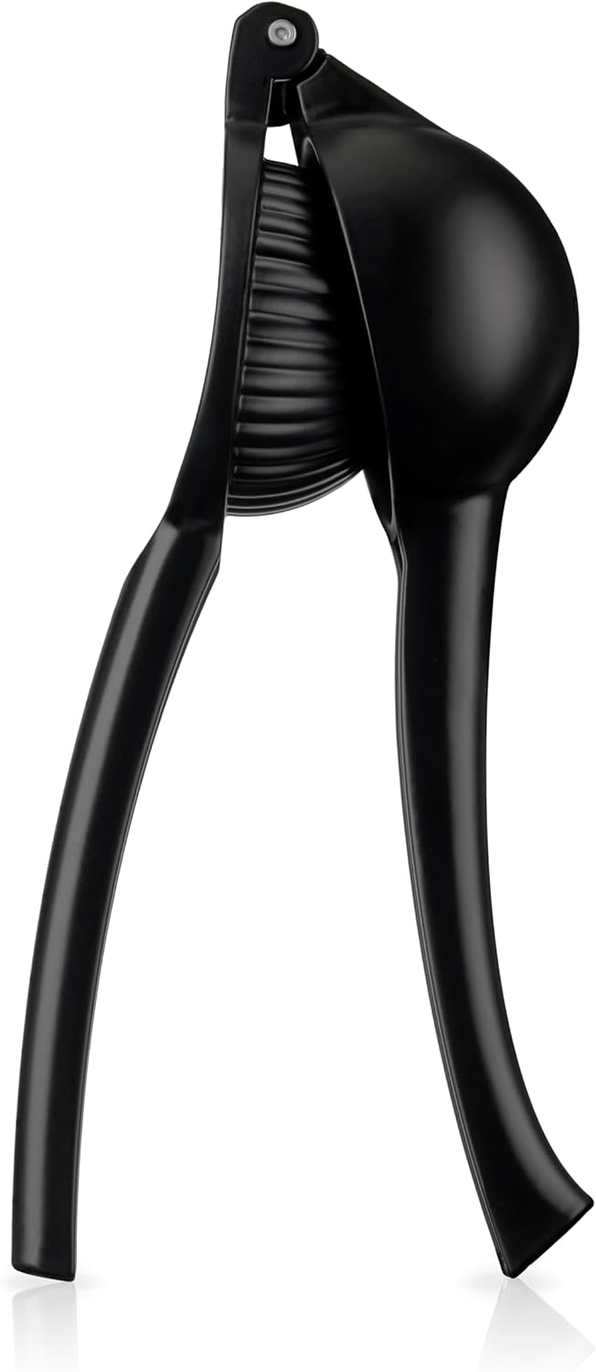 Black Citrus Press, Citrus Juicer, Lemon Squeezer for Cocktails, Bar Accessories, Matte Black Lime Juicer, Metal, Set of 1