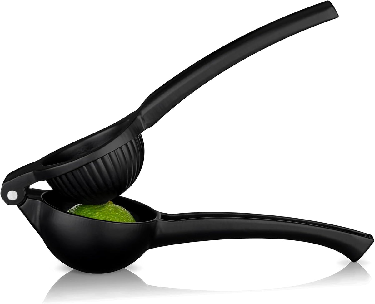 Black Citrus Press, Citrus Juicer, Lemon Squeezer for Cocktails, Bar Accessories, Matte Black Lime Juicer, Metal, Set of 1