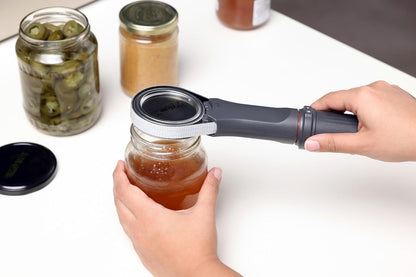 Strongboy Jar Opener, Adjustable Grip to Open Jars & Bottles, Grey