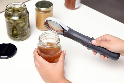 Strongboy Jar Opener, Adjustable Grip to Open Jars & Bottles, Grey