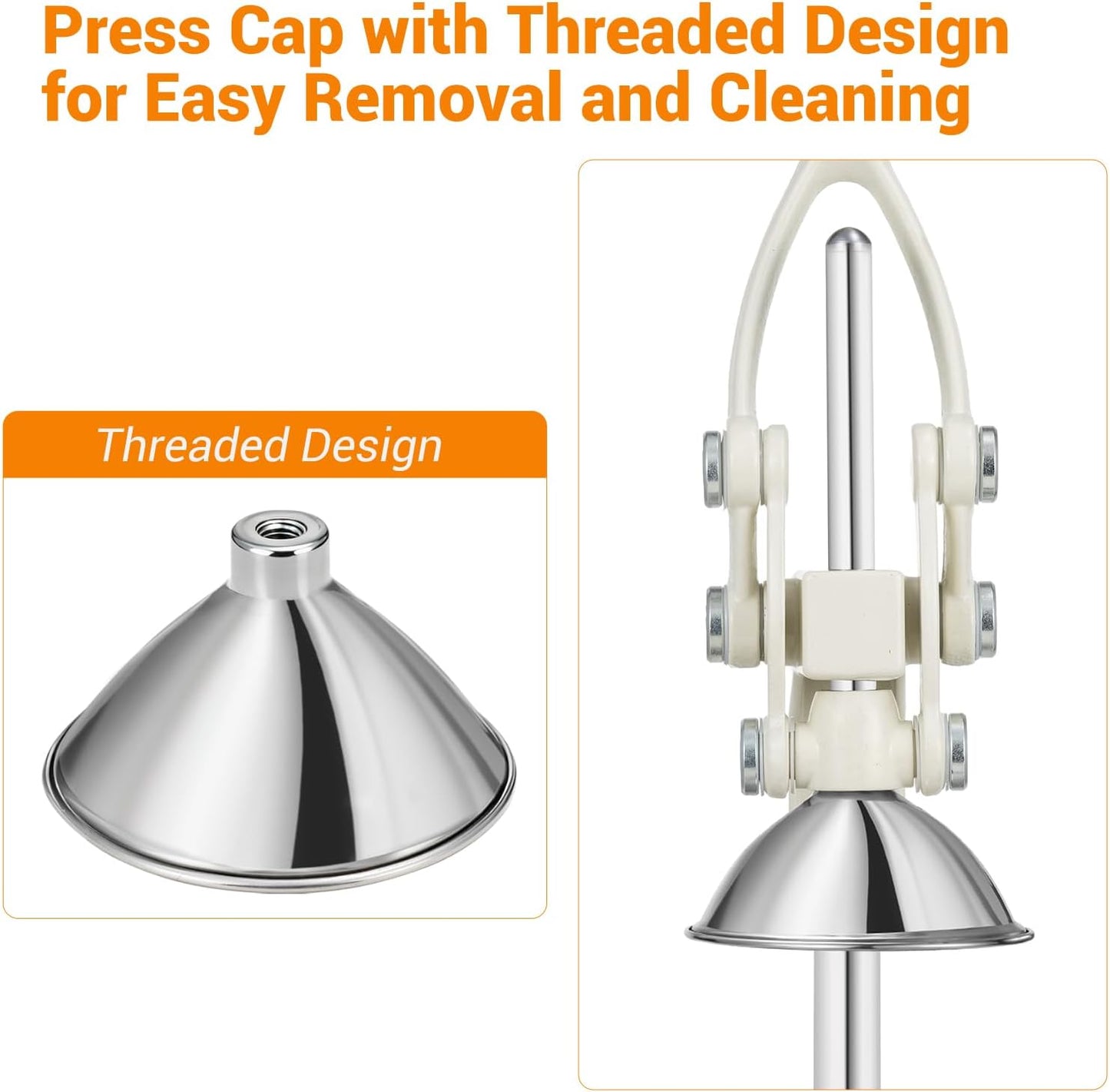 Manual Juicer, Heavy Duty Cast Iron Juicer | Hand Press Juicer for Orange Lemon Lime Pomegranate & Citrus Fruits, High Leverage for Easy Juicing, Stainless Steel Cup, Easy to Clean, Black