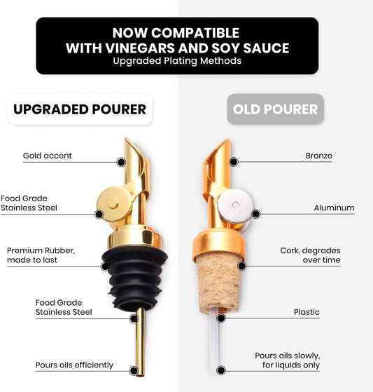 Premium Olive Oil Dispenser Bottles for Kitchen with Pourer - Oil and Vinegar Dispenser Set, Glass Dispenser for Kitchen, Dispenser Bottle of 350ml - Set of 2