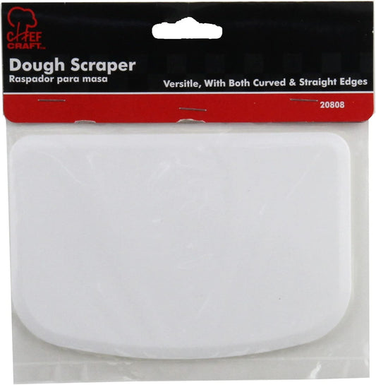 Classic Plastic Dough Scraper, 6 Inch, White, One Size