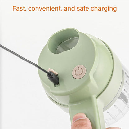 4 in 1 Electric Vegetable Cutter Set, Multifunctional Mini Electric Grinder