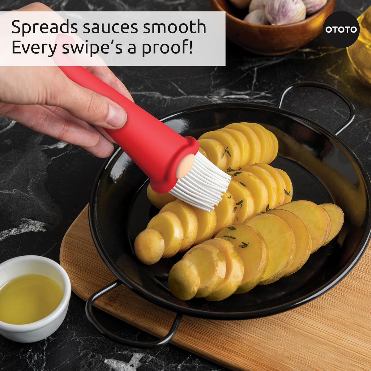 Gnomeo Pastry Brush - Silicone Basting Brush for Cooking, Spread Oil Butter Sauce for BBQ Grill Baking, Gnomes Gifts for Women, Cute Funny Kitchen Gadgets