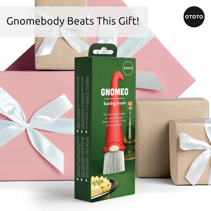Gnomeo Pastry Brush - Silicone Basting Brush for Cooking, Spread Oil Butter Sauce for BBQ Grill Baking, Gnomes Gifts for Women, Cute Funny Kitchen Gadgets