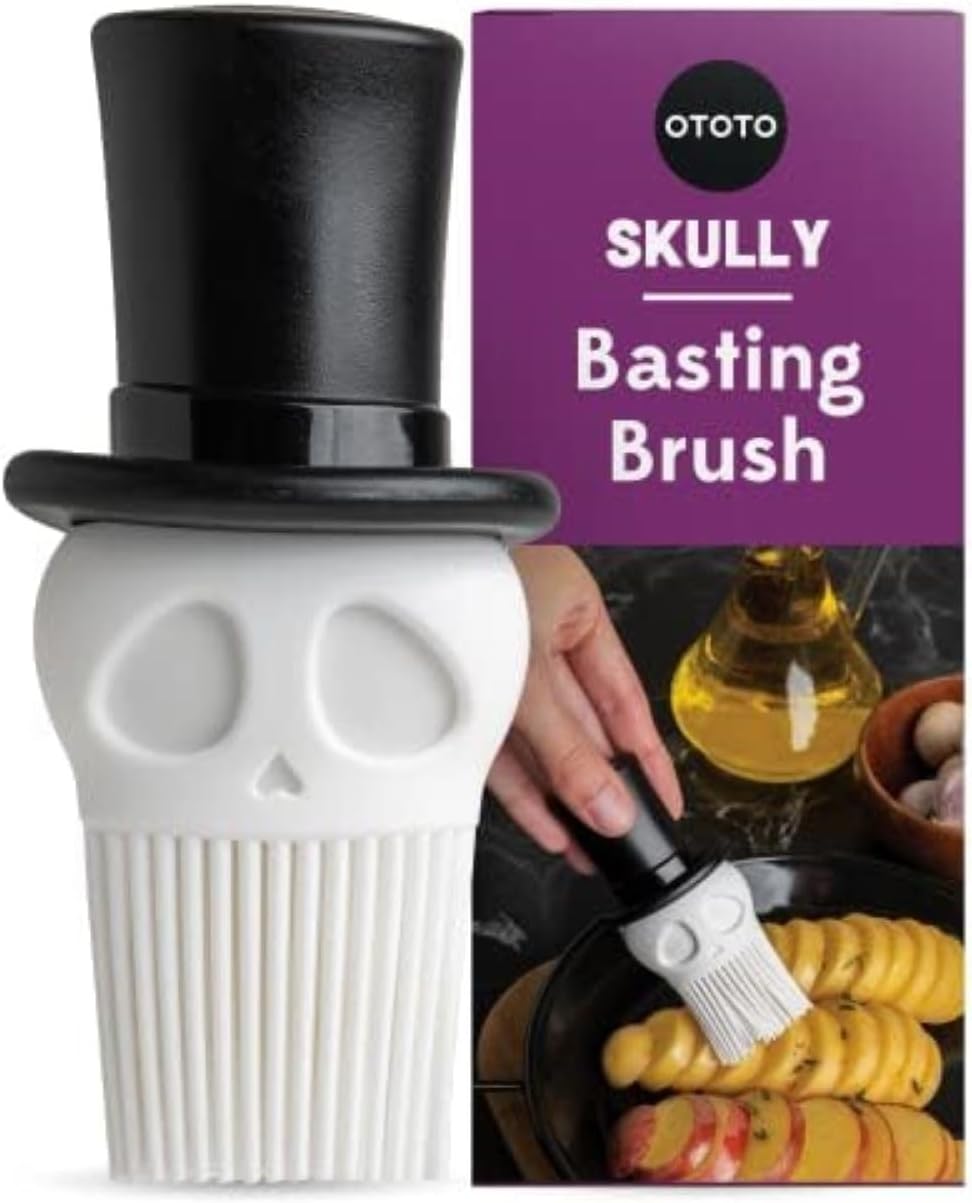 Gnomeo Pastry Brush - Silicone Basting Brush for Cooking, Spread Oil Butter Sauce for BBQ Grill Baking, Gnomes Gifts for Women, Cute Funny Kitchen Gadgets