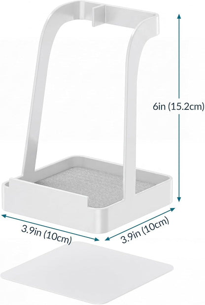 Versatile Pot Lid Ladle Holder Multipurpose Spatula Pad Book Cutting Board Spoon Rest Kitchen Utensils Drip Tray Washable Durable Stable Tack-Free Installation (Black)
