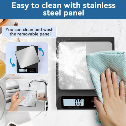 13lb/0.1g Precision Digital Food Scale - Meal Prep Kitchen Baking & Espresso Coffee - Gram Scale with Stainless Steel Platform & LCD Display