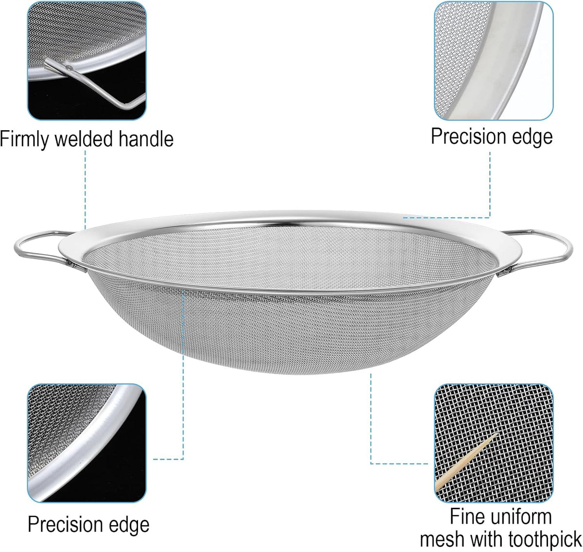 4pcs Paint Strainer Stainless Steel 60 Mesh Extra fine mesh Strainer strainers Fines meshs Large fine meshs strainers Fits 5 Gallon Paint Bucket Filter Tool Insert