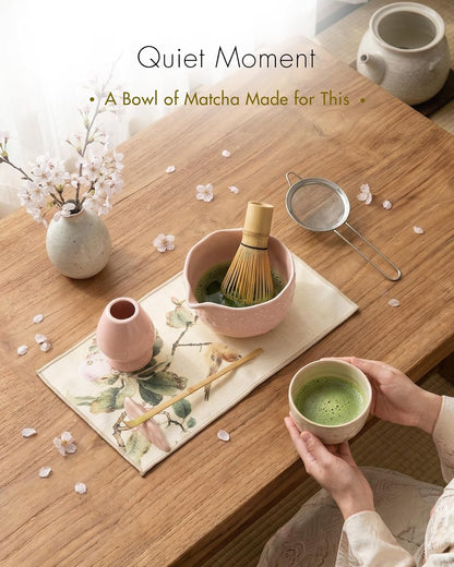 Matcha Whisk Set for Macha Lovers (Pink)