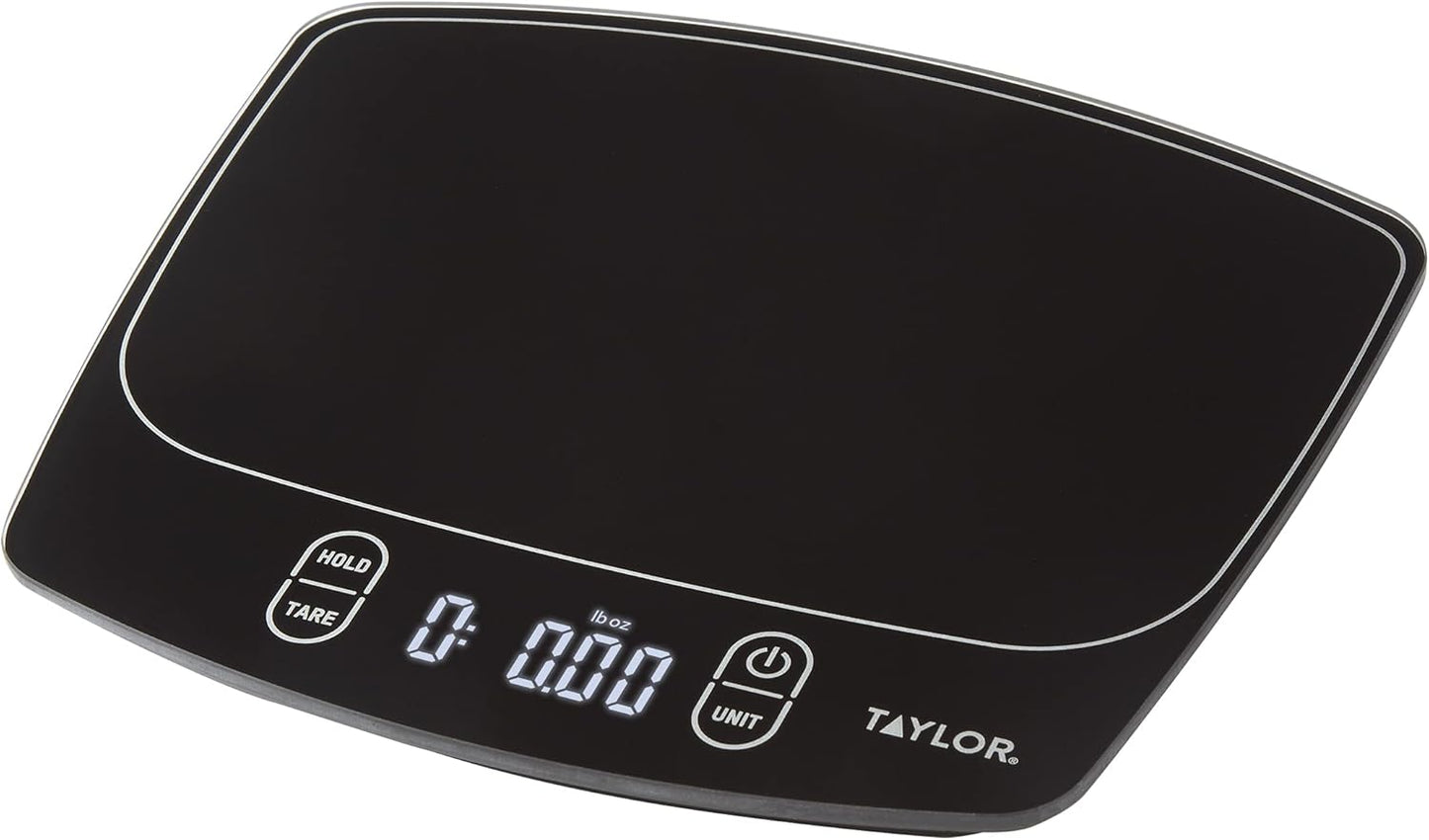 Waterproof Digital Kitchen Scale, 11 pounds, Black