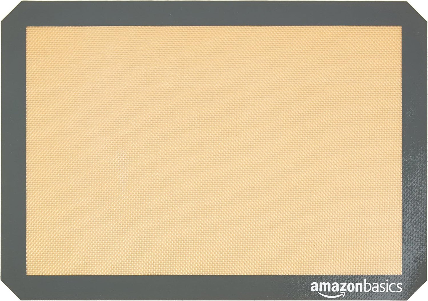 Silicone Rectangular Baking Mat, Non-Stick, Reusable, Dishwasher Safe, Food Safe, Heat Resistant, 16.5" x 11.6", Beige/Gray, 2-Pack